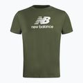 Koszulka męska New Balance Essentials Stacked Logo deep olive green 5