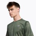 Koszulka do biegania męska New Balance Printed Impact Run deep olive green 4