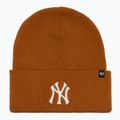 Czapka zimowa 47 Brand MLB New York Yankees Haymaker burnt orange
