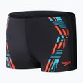 Bokserki pływackie męskie Speedo Tech Print Aquashort black/orange 10