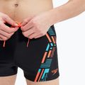Bokserki pływackie męskie Speedo Tech Print Aquashort black/orange 8