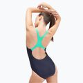 Strój pływacki jednoczęściowy damski Speedo Medley Logo Medalist navy/green 9