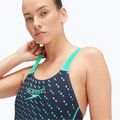 Strój pływacki jednoczęściowy damski Speedo Medley Logo Medalist navy/green 10