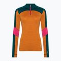 Longsleeve termoaktywny damski Smartwool Merino Baselayer Colorblock 1/4 Zip Boxed marmalade heather 3