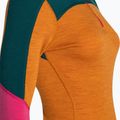 Bluza termoaktywna damska Smartwool Merino Baselayer Colorblock 1/4 Zip Boxed marmalade heather 7