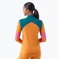 Longsleeve termoaktywny damski Smartwool Merino Baselayer Colorblock 1/4 Zip Boxed marmalade 2