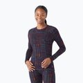 Longsleeve termoaktywny damski Smartwool Merino 250 Baselayer Crew Boxed purple iris digi plaid