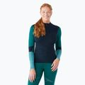 Longsleeve termoaktywny damski Smartwool Intraknit Thermal Merino Baselayer Colorblock 1/4 Zip navy