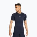 Koszulka treningowa męska Nike Pro Dri-Fit Tight SS Fitness obsidian/white