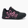 Buty damskie SKECHERS Uno Dripping In Love black/pink 2