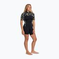 Pianka do pływania damska ROXY 2.0 mm Swell Natural Back Zip SS Springsuit black floral 3