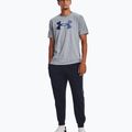 Koszulka męska Under Armour Big Logo Fill steel light heather/black/royal 2