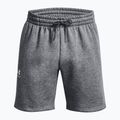 Spodenki męskie Under Armour Icon Fleece Pitch gray medium heather/white 5