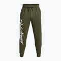 Spodnie treningowe męskie Under Armour Rival Fleece Graphic Joggers marine od green/white 4