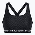 Biustonosz treningowy Under Armour Crossback Mid Print black/castlerock/white 4