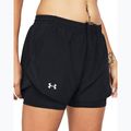 Spodenki do biegania damskie Under Armour Fly By 2in1 black/black/reflective 4