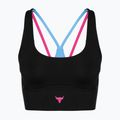 Biustonosz treningowy Under Armour Project Rock LG Grind Sportlette black/viral blue/astro pink