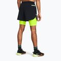 Spodenki męskie Under Armour Peak Woven 2in1 black/high vis yellow/high vis yellow 3