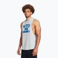 Tank top treningowy męski Under Armour Project Rock Rents Due HD mod gray medium heather/viral blue