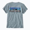 Koszulka damska Patagonia P-6 Logo Responsibili-Tee thermal blue 2