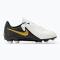 Buty piłkarskie dziecięce Nike Phantom GX II Club FG/MG Junior white/metallic gold coin/black 2