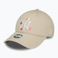 Czapka z daszkiem damska New Era Flower 9Forty New York Yankees light beige