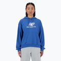 Bluza damska New Balance French Terry Stacked Logo Hoodie blueagat