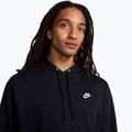 Bluza męska Nike Club French Terry Pullover Hoodie black/black/white 4