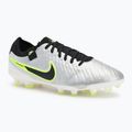 Buty piłkarskie męskie Nike Tiempo Legend 10 Pro FG metallic silver/volt/black