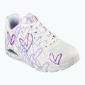 Buty damskie SKECHERS JGoldcrown Uno Spread The Love white/light purple