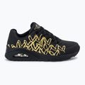 Buty damskie SKECHERS JGoldcrown Uno Golden Heart black/multicolor metallic 2