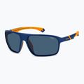 Okulary przeciwsłoneczne męskie Polaroid PLD 7058/S matte blue/blue polarized high contrast 2