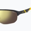 Okulary przeciwsłoneczne męskie Polaroid PLD 7059/S matte black yellow/gold polarized high contrast 6