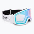 Gogle narciarskie Smith Tribute white/blue sensor mirror