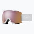Gogle narciarskie Smith Squad S2 white vapor/chromapop everyday rose gold mirror