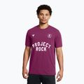 Koszulka treningowa męska Under Armour Project Rock Badge Of Honor purple