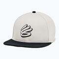 Czapka z daszkiem męska Under Armour Curry Flat Brim Snapback white clay/black