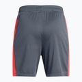 Spodenki piłkarskie dziecięce Under Armour Challenger Knit downpour gray/fire/white 2