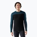 Bluza termoaktywna męska Smartwool Classic Thermal Merino Base Layer Colorblock Crew Boxed twilling blue/black