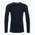 Bluza termoaktywna męska Smartwool Intraknit Thermal Merino Baselayer Colorblock Crew deep navy/charcoal