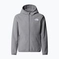 Bluza polarowa dziecięca The North Face Teen Glacier Full Zip Hoodie mid grey heather