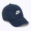 Czapka z daszkiem Nike Club Unstructured Futura Wash obsidian/white