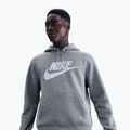 Bluza męska Nike Club Pullover Hoodie dark grey heather/light smoke grey/white 4