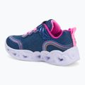 Buty dziecięce SKECHERS Heart Lights Retro Hearts navy leather/multi trim 3