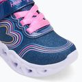 Buty dziecięce SKECHERS Heart Lights Retro Hearts navy leather/multi trim 7