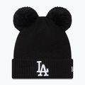 Czapka zimowa damska New Era Wmns Double Pom La Dodgers black