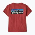 Koszulka damska Patagonia P-6 Logo Responsibili-Tee potters red 4