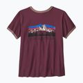 Koszulka damska Patagonia Fitz Roy Foothills Ringer Tee berry fig 2