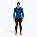 Longsleeve termoaktywny męski icebreaker Merino 200 Oasis Crewe Snow Day atlantis/topaz/aop 2