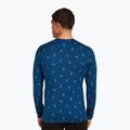 Bluza termoaktywna męska icebreaker Merino 200 Oasis Crewe Snow Day atlantis/topaz/aop 3
